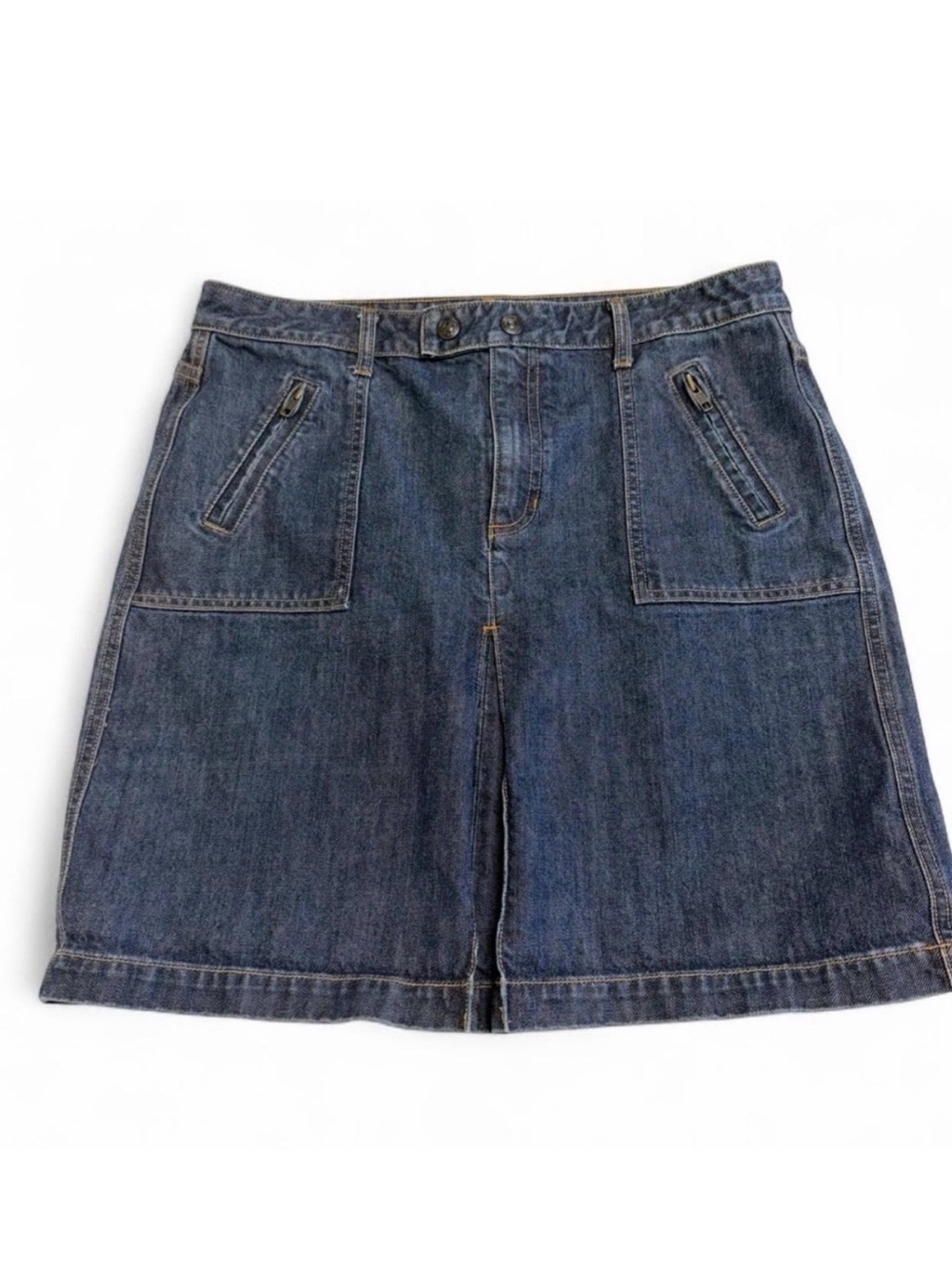 Vintage Y2K Gap Denim Mini Skirt Women’s 12 Bareback Western Preppy 2000s Fall